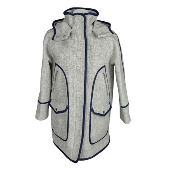 J. Crew Summit Parka in Italian Stadium-Cloth WoolCoat Size 4P
